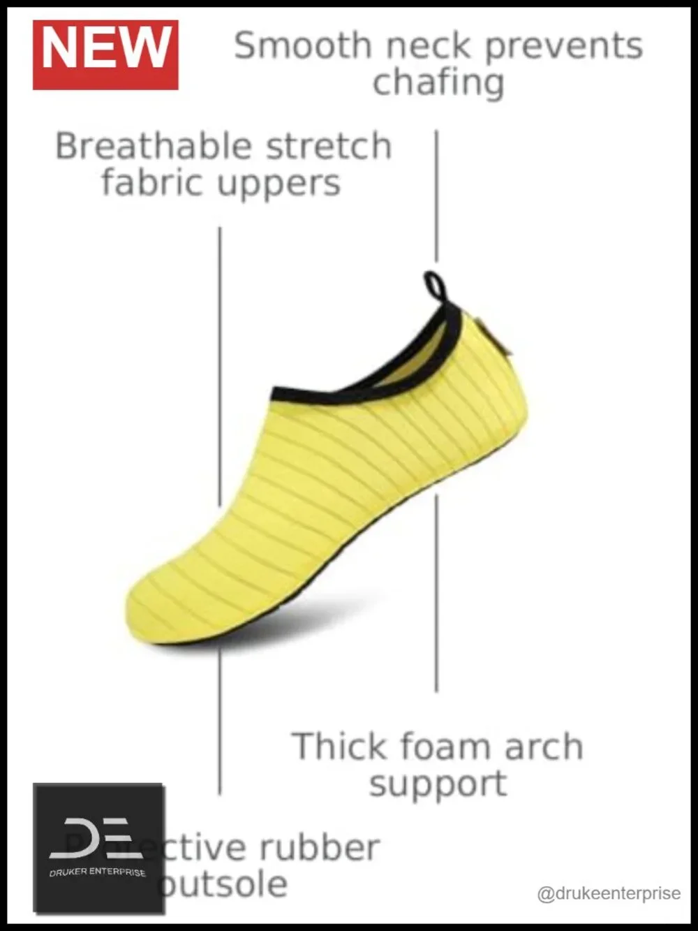 Water Shoes Barefoot Quick-Dry Aqua Yoga Socks Slip-on